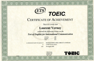 toeic certificate